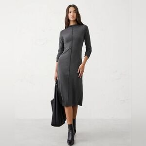 Banana Republic Women's Cozy Midi Dress In Dark Grey NWT Size Small